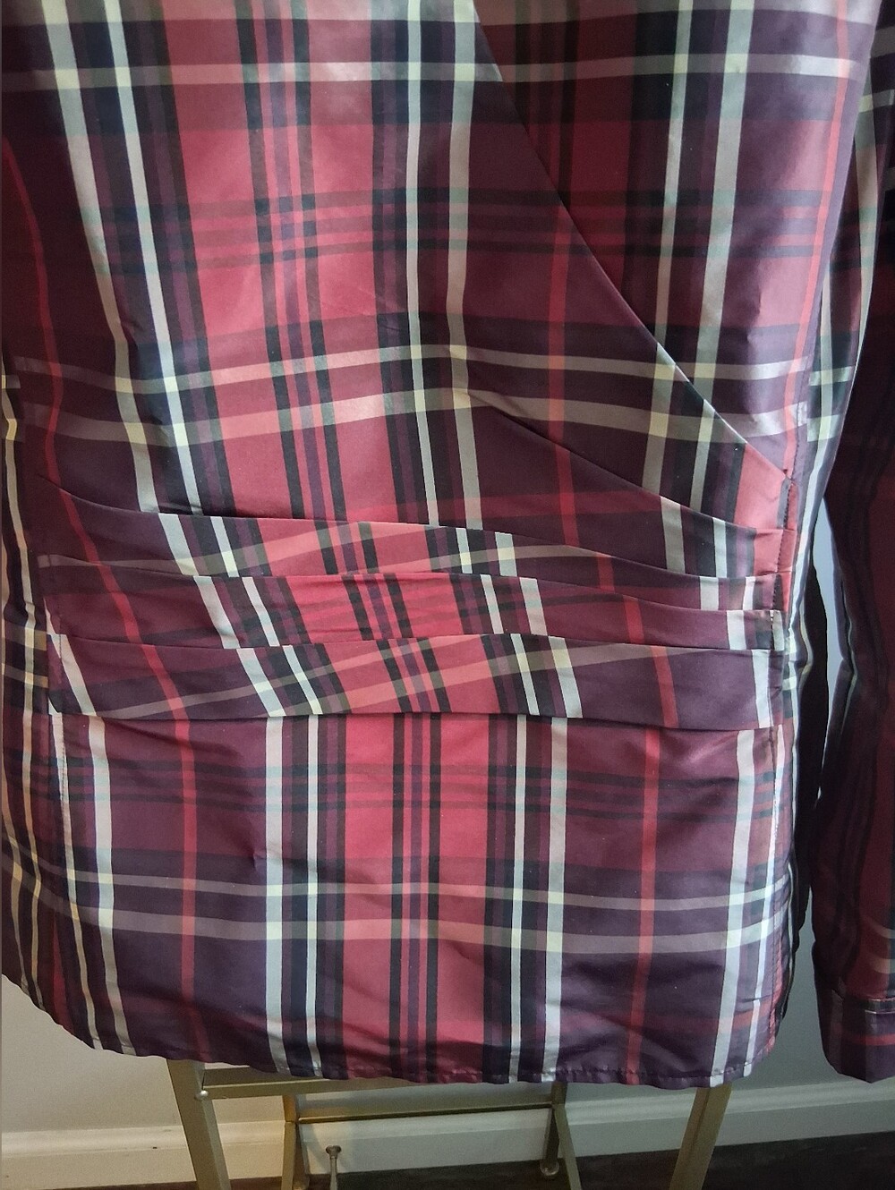 Talbots Crossover Taffeta Blouse Sz 16 - Picture 3 of 8